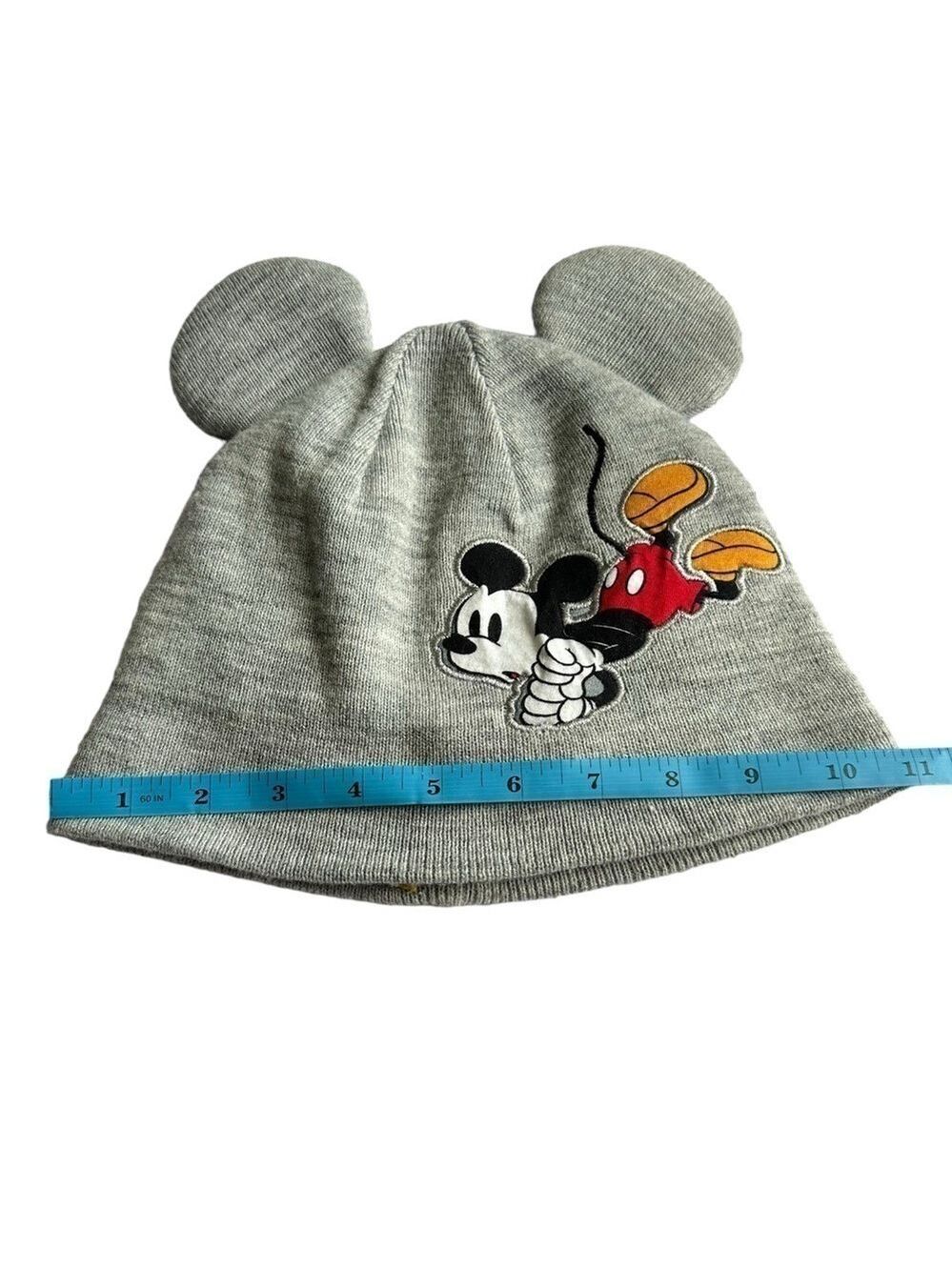 Disney Mickey Ears‎ Gray Knit Hat Kids M/L 7-10 yrs - Picture 5 of 6